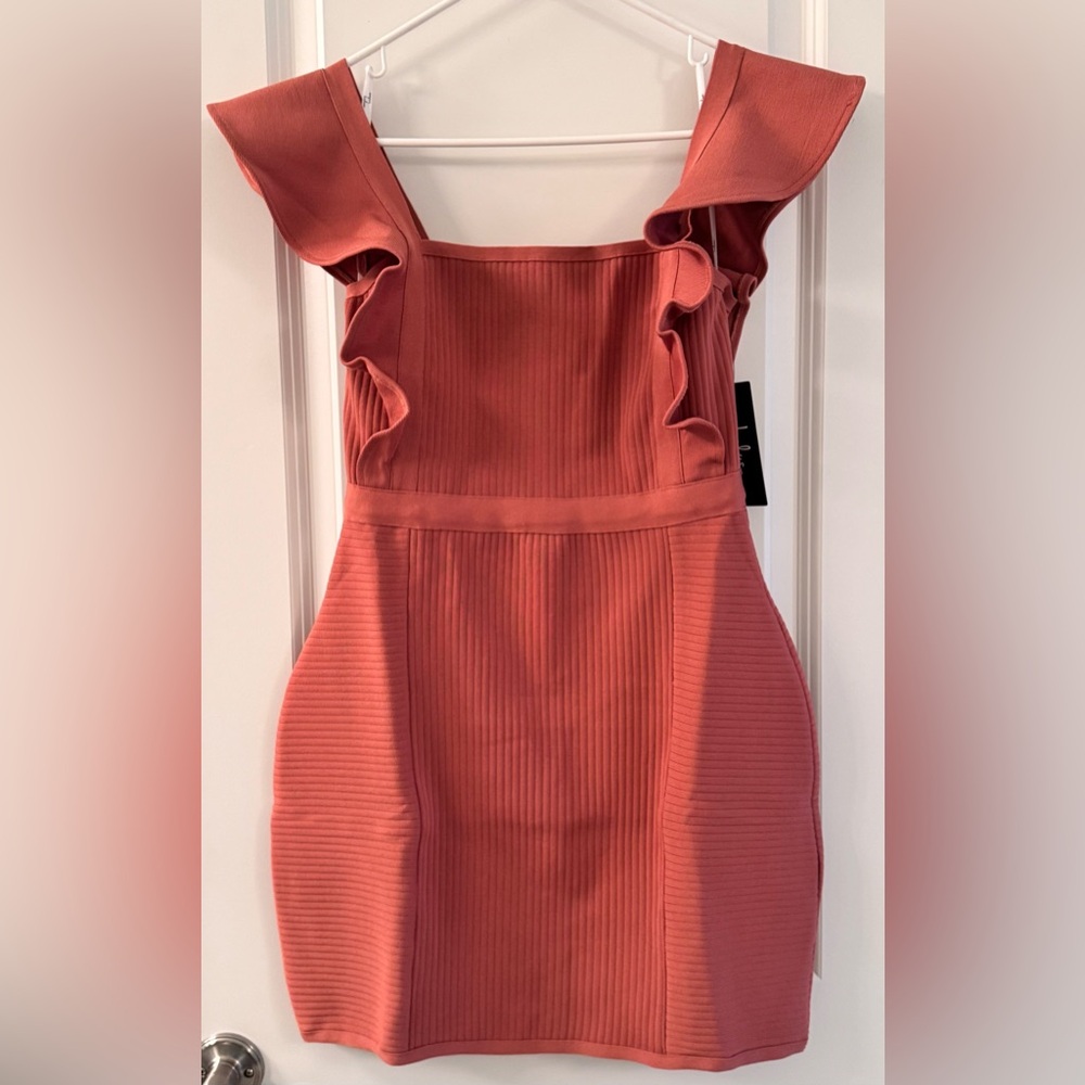 Lulu's Mauve Ruffle Mini Dress